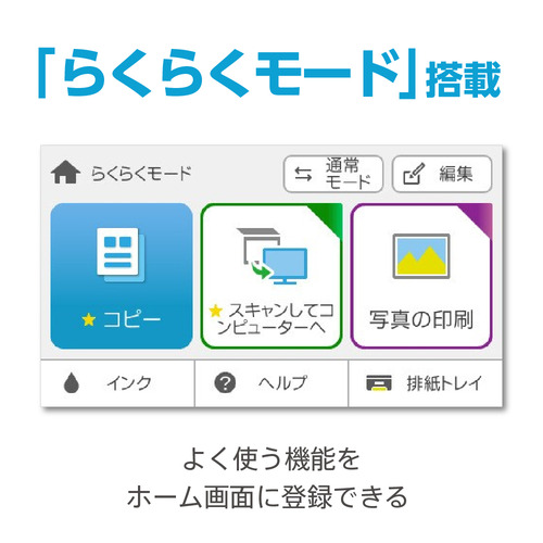 EPSON EP-988A3 A3カラーインクジェット複合機 L判〜A3対応 らくらくモード搭載 ホワイト_5