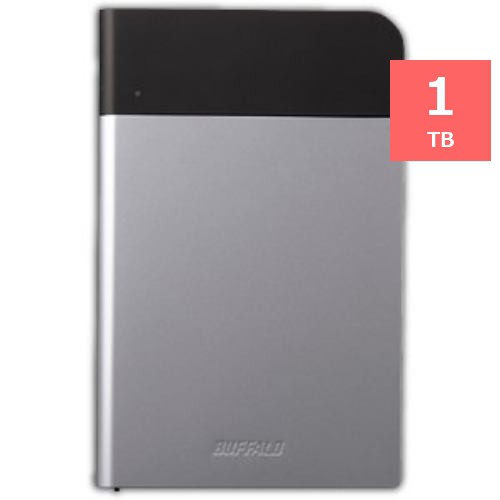 バッファロー HD-PZN1.0U3-S ICカード対応MILスペック 耐衝撃ボディー防雨防塵ポータブルHDD シルバー 1TB