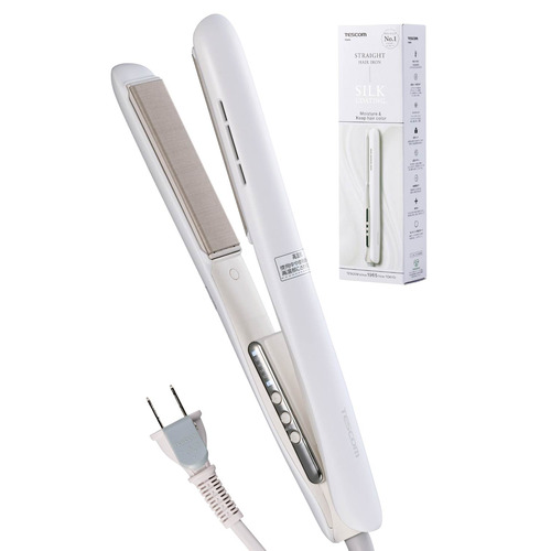 テスコム TS860A-W ストレート ヘアアイロン 25mm 5段階調節 ダブルヒーター 自動電源OFF 海外対応 旅行 ホワイト