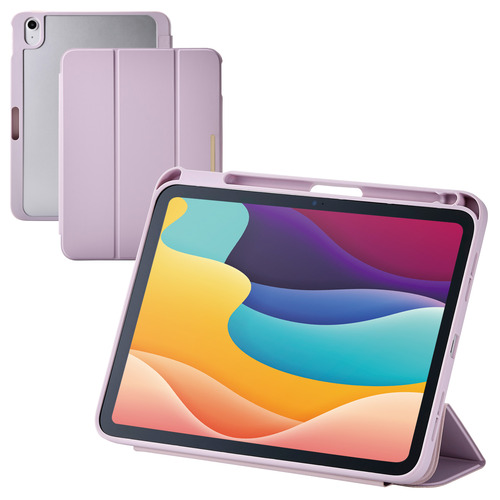 エレコム TB-A25RWVJM3PU iPad ケース 11インチ ( A16 )／10.9インチ 第10世代 マグネット式フラップ カバー ラベンダー