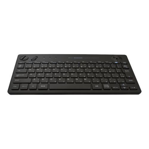 ナカバヤシ FKB-R252BK 無線トラックボールキーボード マウスボタン＋スクロールホイール搭載 日本語80キー Windows対応 ブラック_1