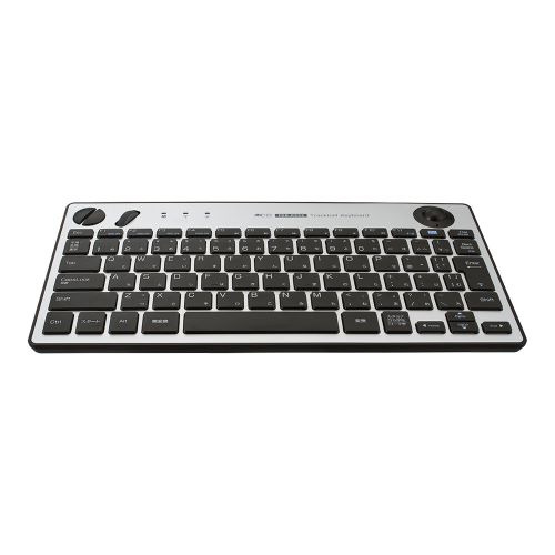 ナカバヤシ FKB-R252SL 無線トラックボールキーボード マウスボタン＋スクロールホイール搭載 日本語80キー Windows対応 シルバー_1