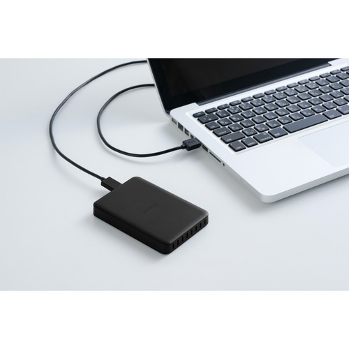 エレコム ELP-HTV020UBK テレビ録画 外付けHDD ポータブル 2.5インチ 2TB 静音ファンレス USB 3.2 Gen1(5Gbps) ブラック_2