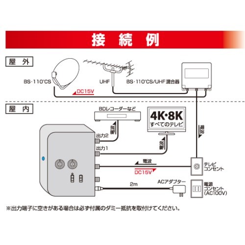 日本アンテナ RMVB33SUEBP 新4K8K衛星放送対応 卓上用UHF／BS・CSブースター_3