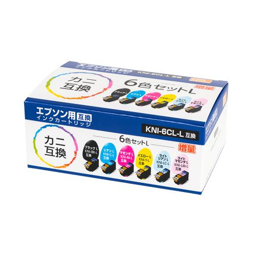 ナカバヤシ PPYEICKNIL6P エプソン カニ互換インク 6色セット KNI-6CL-L対応