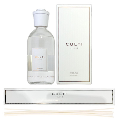 クルティ CULTI ディフューザー ホワイトレーベル TESSUTO テシュート 500ml スティック付き 【在庫あり】【送料無料】