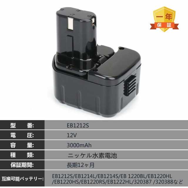 即納！最大半額！】 1年保証 Hitachi 日立 12V 4000mAh ニッケル水素電池 互換 バッテリー BCC1215 EB1212S  EB1214S EB1214L EB1220BL EB1230HL EB1230R EB1230X EB1233X discoversvg.com