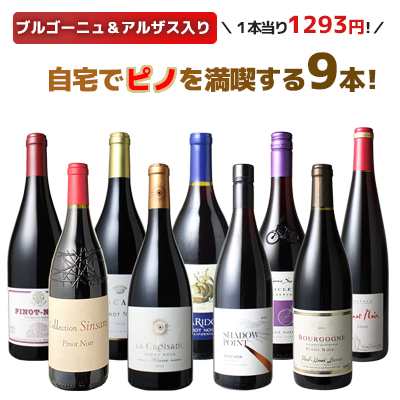 送料無料】第20弾 ワインセット 家飲み ピノ・ノワール 9本 セット