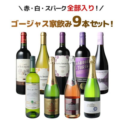 【送料無料】ワインセット 第56弾 ボルドーもカヴァも入ったゴージャス家飲み9本セット 赤ワイン 白ワイン スパークリング 全部入り