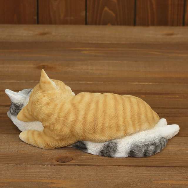 ベニーズキャット お昼寝中 茶トラ白 サバ白 猫 置物 可愛い リアル アニマルオブジェ インテリア かわいいネコ 動物 子猫 仔猫 ガの通販はau Pay マーケット 中京ソーラー