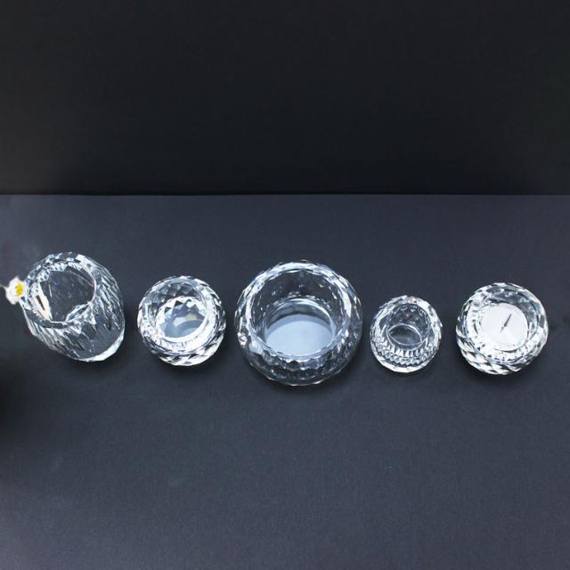 【 仏具セット 】 【 クリスタル仏具 カット 仏具5点セット 】 ラウンドカット 香炉 花立 燭台 茶湯器 仏器 仏壇 仏具 モダン仏具 供