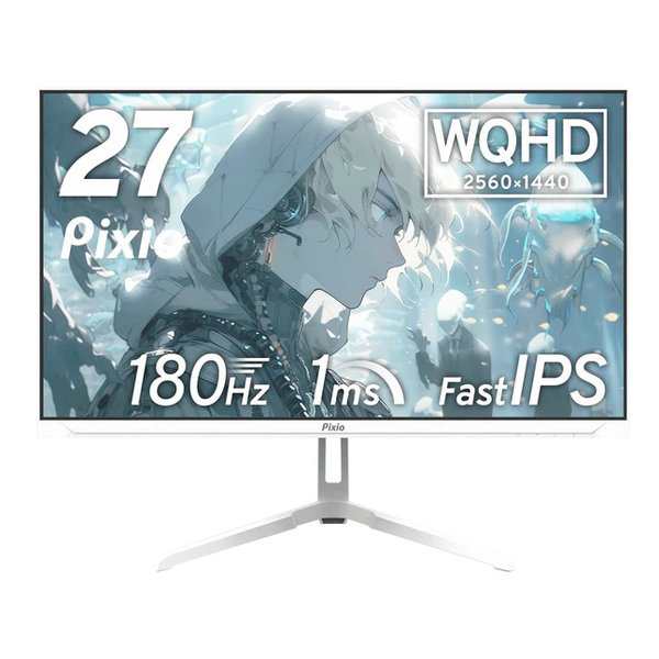 Pixio ピクシオ PX278 Wave White ゲーミングモニター 27インチ 180Hz WQHD PX278WAVEW-O (2611557) 送料無料