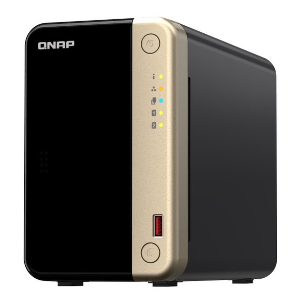 QNAP キューナップ 8TB 4TBx2 モデル HDDx2搭載2ベイ TS-264/8TB/S 2.5GbE NAS M.2SSDキャッシュ TS2648TBS (2588937) 送料無料