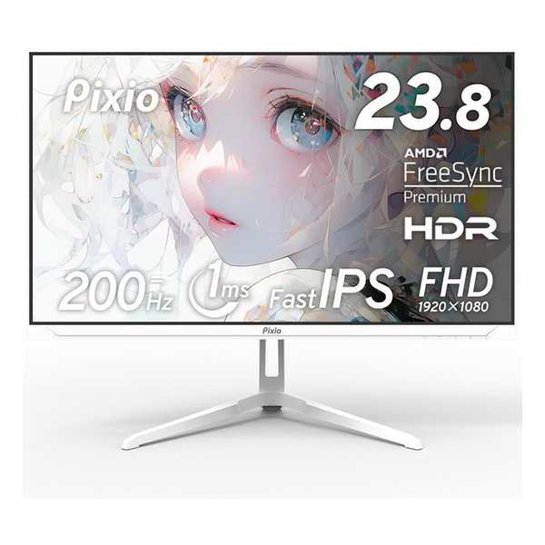 Pixio ピクシオ PX248 Wave 23.8インチゲーミングモニター ホワイト PX248WAVEW-O (2611258) 送料無料