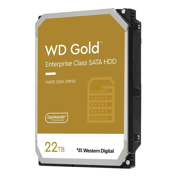 Western Digital ウエスタンデジタル WD Gold 内臓ハードディスク 3.5 HDD 22TB WD221KRYZ (2551726) 代引不可 送料無料