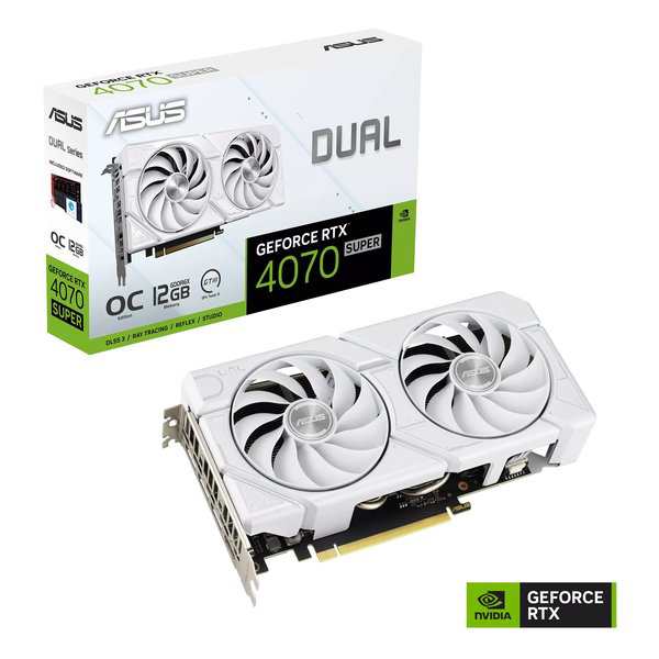 ASUS エイスース DUAL-RTX4070S-O12G-EVO-WHITE (2615392) 送料無料