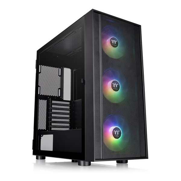 Thermaltake サーマルテイク ミドルタワー型PCケース E-ATX対応 H570 TG ARGB ブラック CA-1T9-00M1WN-01 (2573933) 代引不可 送料無料