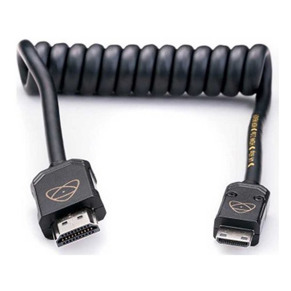 ATOMOS アトモス ATOMFLEX PRO HDMI COILED CABLE Mini to Full 30cm HDMI2.0対応ケーブル ATOM4K60C3 (2566230) 代引不可 送料無料