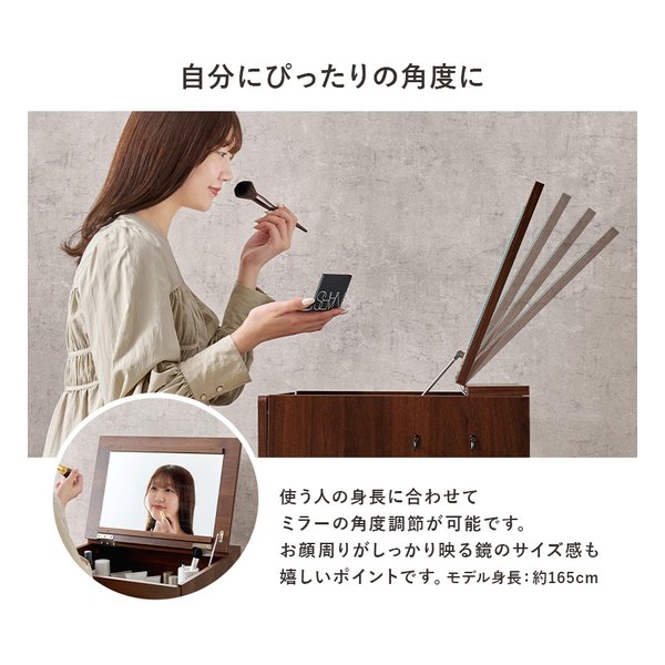 萩原 ハギハラドレッサー 幅50cm/2口コンセント付/ホワイト MD-6577WH(2539778)代引不可_6