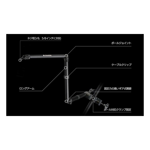 Bauhutte バウヒュッテポールマウントスタンド マイク ブラック BMA-100MK-BK(2620946)代引不可_1