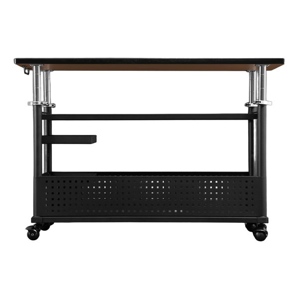 Bauhutte バウヒュッテ昇降式Ｌ字デスク ロング 幅1000mm/ブラック BHD-1000HL-BK(2648310)代引不可_3