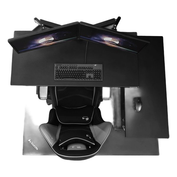 Bauhutte バウヒュッテ昇降式Ｌ字デスク ロング 幅1000mm/ブラック BHD-1000HL-BK(2648310)代引不可_6