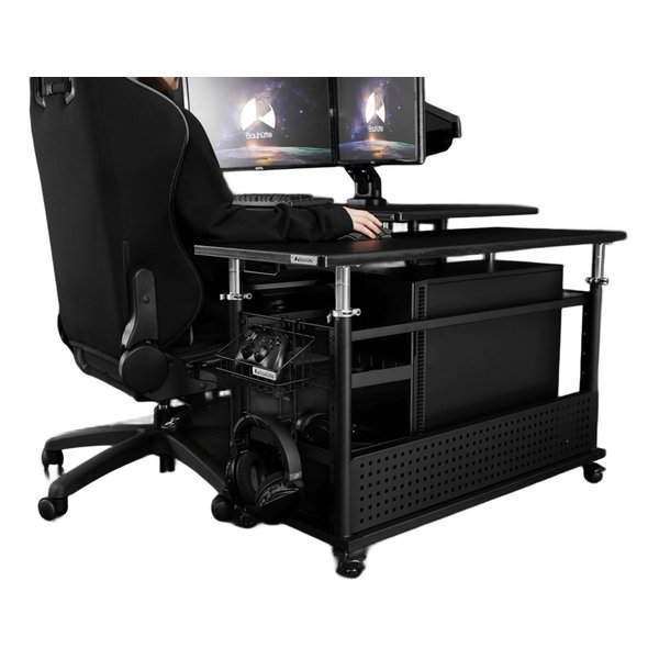 Bauhutte バウヒュッテ昇降式Ｌ字デスク ロング 幅1000mm/ブラック BHD-1000HL-BK(2648310)代引不可_7