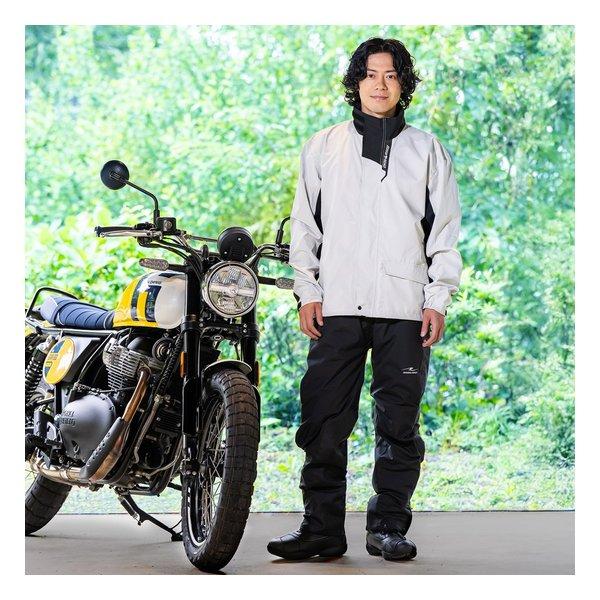 ROUGH&amp;ROAD ラフアンドロードデュアルテックス3レイヤーBIBレインスーツ プラチナシルバー-LL RR7812SV4(2660274)代引不可 送料無料_18