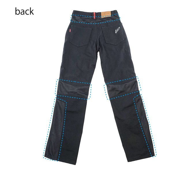 ROUGH&ROAD ラフアンドロードHメッシュSTBKデニムパンツLF BK-LWショート RR7509LFBK-S3(2506499)代引不可 送料無料_3