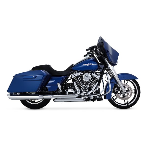 VANCE&HINES（バンスアンドハインズ）TwinSlash Round ツインスラッシュ ラウンド スリップオン クローム マフラー 1801-1070(2630490)代引不可 送料無料_1