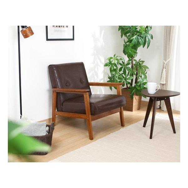 不二貿易 フジボウエキバイキャストPUソファ ミート 1人掛け/ライトブラウン 71731(2653263)代引不可