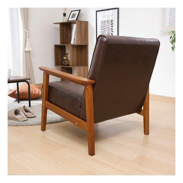 不二貿易 フジボウエキバイキャストPUソファ ミート 1人掛け/ライトブラウン 71731(2653263)代引不可