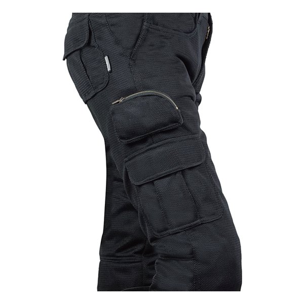 ROUGH&ROAD ラフアンドロードバイカーZIPメッシュパンツLF BK-MW