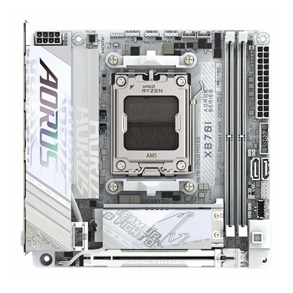 GIGABYTE ギガバイトX870チップセット搭載 Mini-ITX マザーボード ホワイト X870I AORUS PRO ICE(2637912)代引不可 送料無料