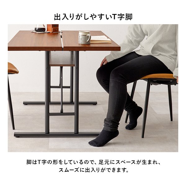 萩原 ハギハラダイニング5点セット LT-4770-34-5S テーブル+チェア4脚 グレー/ブラック LT-4770GY34BK-5S(2615094)代引不可_5