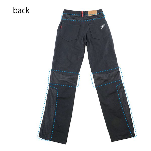 ROUGH&ROAD ラフアンドロードハーフメッシュストレッチデニムパンツLF ブラック MWサイズ 30-36 RR7509LFBKMW#(2451156)送料無料