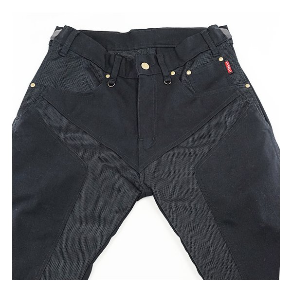 ROUGH&ROAD ラフアンドロードハーフメッシュストレッチデニムパンツLF ブラック MWサイズ 30-36 RR7509LFBKMW#(2451156)送料無料