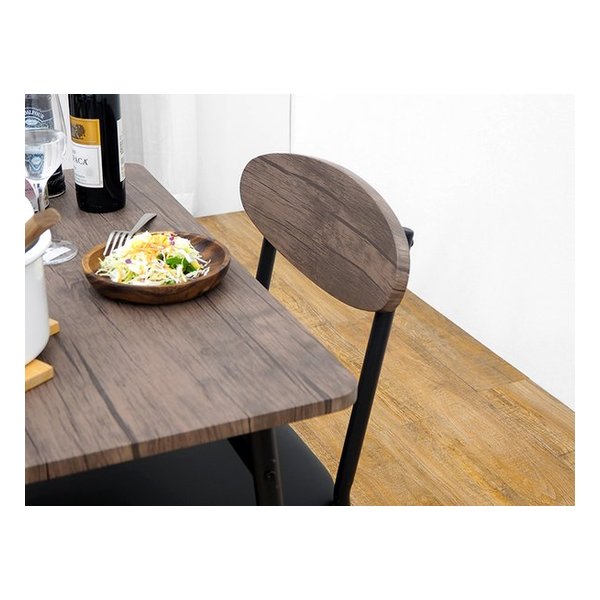 萩原 ハギハラダイニング3点セット 2人掛け テーブル×1 チェア×2 ブラック おしゃれ カフェ LDS-4743BK(2518498)代引不可_1