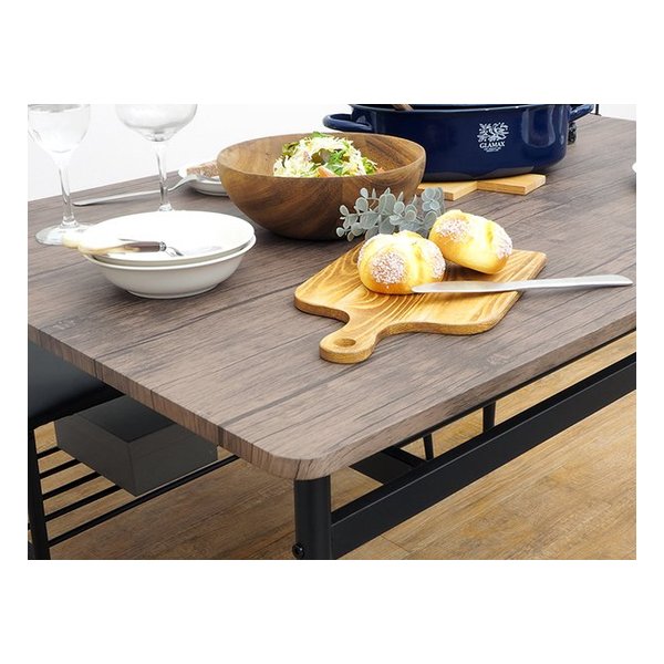 萩原 ハギハラダイニング3点セット 2人掛け テーブル×1 チェア×2 ブラック おしゃれ カフェ LDS-4743BK(2518498)代引不可_5