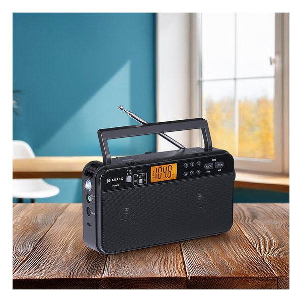 TOSHIBA 東芝AUREX ホームラジオ LEDライト付き/ブラック AX-SHR70 K(2666327)送料無料_7