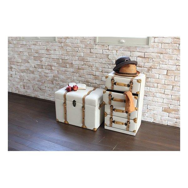 萩原 ハギハラチェスト チェスターチェスト アイボリー 幅41×奥行32×高さ72cm 4段 MCH-6004IV(2518904)代引不可
