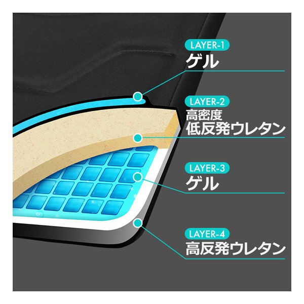 Bauhutte バウヒュッテゲーミング座布団ラージ 幅580×奥行490×厚み70mm/ブラック BC-150G-BK(2648325)代引不可