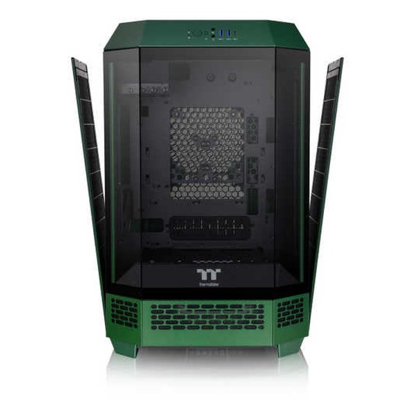 thermaltake サーマルテイクThe Tower 300 Racing Green 3面強化ガラスパネル採用 八角柱