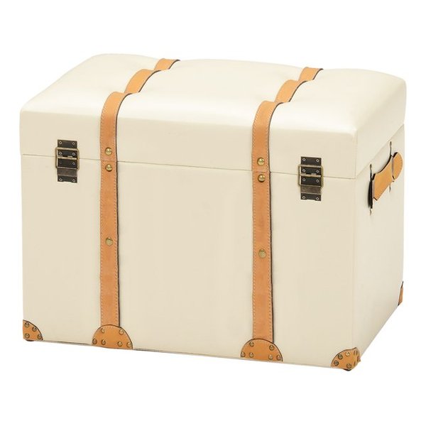 萩原 ハギハラチェスター 収納スツール アイボリー・幅60×奥行40×高さ46cm MC-6001IV(2518753)代引不可_1