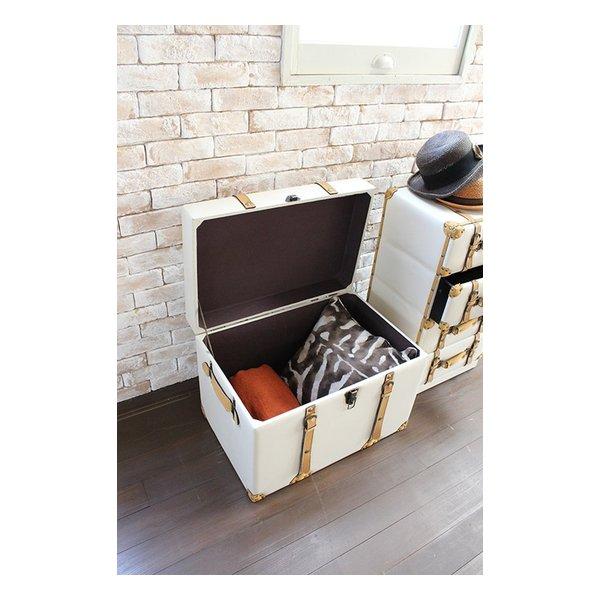 萩原 ハギハラチェスター 収納スツール アイボリー・幅60×奥行40×高さ46cm MC-6001IV(2518753)代引不可_3
