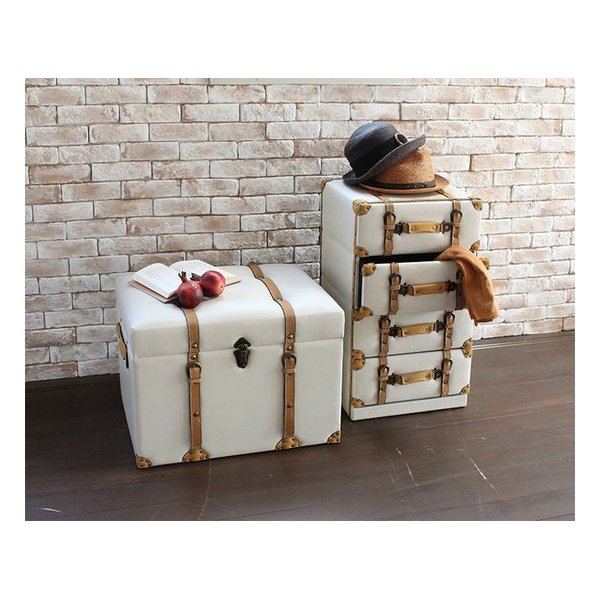 萩原 ハギハラチェスター 収納スツール アイボリー・幅60×奥行40×高さ46cm MC-6001IV(2518753)代引不可_4