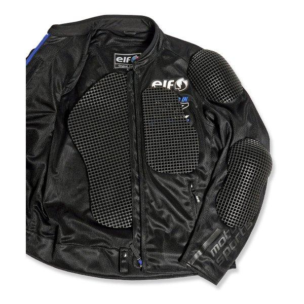 elf エオリアメッシュジャケット Black & White LL elf エルフバイク用 春夏 エオリアメッシュジャケット ブラック