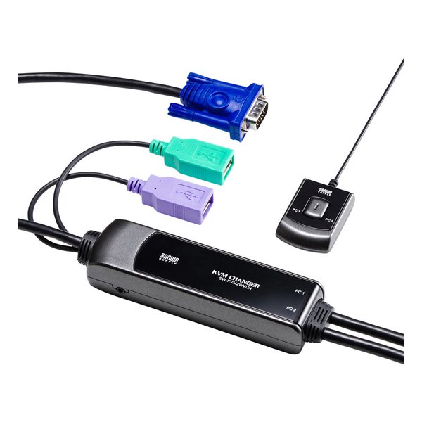 SANWA SUPPLY サンワサプライ手元スイッチ付きパソコン自動切替器 2:1 SW-KVM2WVUN2(2663644)代引不可 送料無料_10