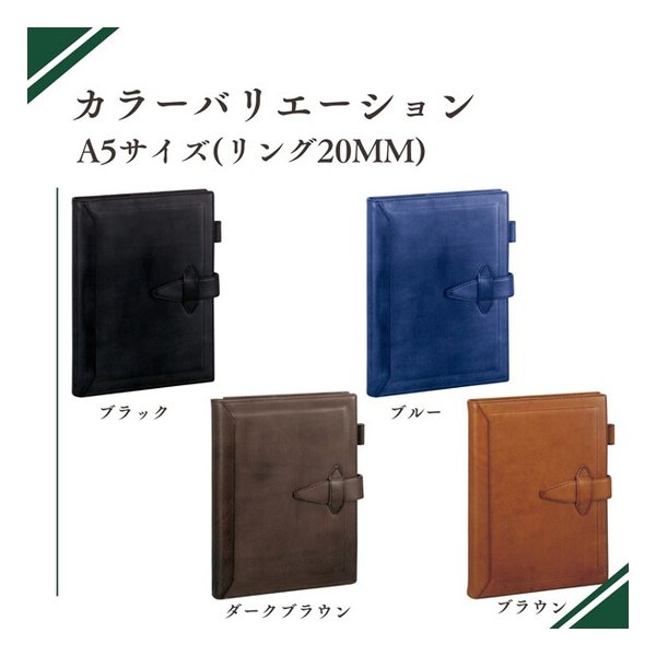 レイメイ藤井 レイメイフジイシステム手帳 ダ・ヴィンチ グランデ ロロマクラシック A5/リング20mm/ブラウン DSA3010C(2658953)送料無料_3
