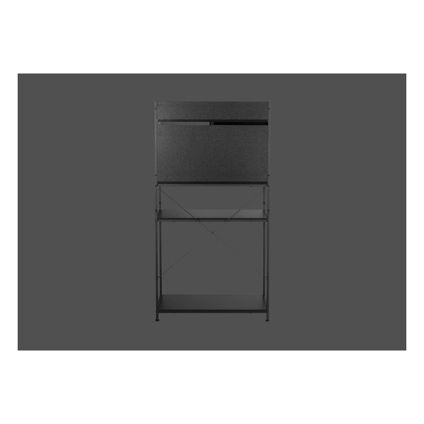 Bauhutte バウヒュッテデスクサイドラック ボックスタイプ 幅760mm/ブラック BHS-760-BK(2648317)代引不可_5